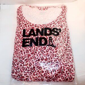 LANDS' END 2X NIGHTGOWN WOMENS Supima Cotton Short Sleeve Midcalf Dress Dogwood